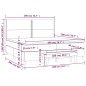 vidaXL Boxspringbett mit Matratze Schwarz 200x200 cm Stoff vidaXL Boxspringbett mit Matratze Schwarz 200x200 cm Stoff