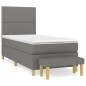 vidaXL Boxspringbett mit Matratze Dunkelgrau 90x200 cm Stoff vidaXL Boxspringbett mit Matratze Dunkelgrau 90x200 cm Stoff