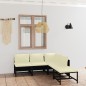 vidaXL 5-tlg. Garten-Lounge-Set mit Kissen Poly Rattan Schwarz vidaXL 5-tlg. Garten-Lounge-Set mit Kissen Poly Rattan Schwarz