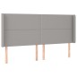 vidaXL Boxspringbett mit Matratze & LED Hellgrau 160x200 cm Stoff vidaXL Boxspringbett mit Matratze & LED Hellgrau 160x200 cm Stoff