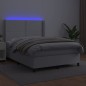 vidaXL Boxspringbett mit Matratze & LED Weiß 140x200 cm Kunstleder vidaXL Boxspringbett mit Matratze & LED Weiß 140x200 cm Kunstleder