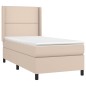 vidaXL Boxspringbett mit Matratze & LED Cappuccino-Braun 80x200cm