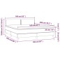 vidaXL Boxspringbett mit Matratze Hellgrau 160x200 cm Stoff vidaXL Boxspringbett mit Matratze Hellgrau 160x200 cm Stoff