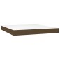 vidaXL Boxspringbett mit Matratze Dunkelbraun 180x200 cm Stoff vidaXL Boxspringbett mit Matratze Dunkelbraun 180x200 cm Stoff