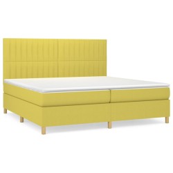 vidaXL Boxspringbett mit Matratze Grün 200x200 cm Stoff