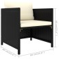 vidaXL 7-tlg. Garten-Lounge-Set mit Kissen Poly Rattan Schwarz vidaXL 7-tlg. Garten-Lounge-Set mit Kissen Poly Rattan Schwarz