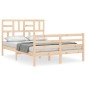 vidaXL Massivholzbett mit Kopfteil 140x190 cm vidaXL Massivholzbett mit Kopfteil 140x190 cm