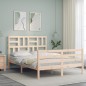 vidaXL Massivholzbett mit Kopfteil 140x190 cm vidaXL Massivholzbett mit Kopfteil 140x190 cm
