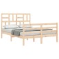 vidaXL Massivholzbett mit Kopfteil 140x190 cm vidaXL Massivholzbett mit Kopfteil 140x190 cm