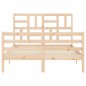 vidaXL Massivholzbett mit Kopfteil 140x190 cm vidaXL Massivholzbett mit Kopfteil 140x190 cm