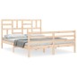 vidaXL Massivholzbett mit Kopfteil 160x200 cm vidaXL Massivholzbett mit Kopfteil 160x200 cm