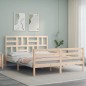 vidaXL Massivholzbett mit Kopfteil 160x200 cm vidaXL Massivholzbett mit Kopfteil 160x200 cm