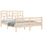 vidaXL Massivholzbett mit Kopfteil 160x200 cm vidaXL Massivholzbett mit Kopfteil 160x200 cm