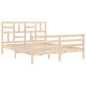 vidaXL Massivholzbett mit Kopfteil 160x200 cm vidaXL Massivholzbett mit Kopfteil 160x200 cm