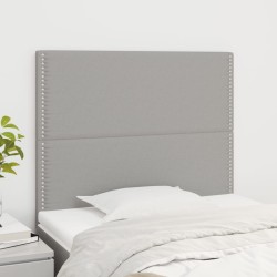 vidaXL Kopfteile 2 Stk. Hellgrau 80x5x78/88 cm Stoff