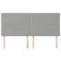 vidaXL Kopfteile 4 Stk. Hellgrau 80x5x78/88 cm Stoff