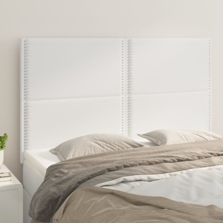 vidaXL Kopfteile 4 Stk. Weiß 72x5x78/88 cm Kunstleder