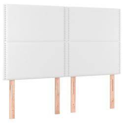 vidaXL Kopfteile 4 Stk. Weiß 72x5x78/88 cm Kunstleder