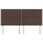 vidaXL Kopfteile 4 Stk. Braun 90x5x78/88 cm Kunstleder