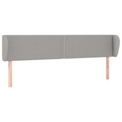 vidaXL Kopfteil mit Ohren Hellgrau 163x23x78/88 cm Stoff