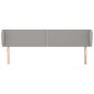 vidaXL Kopfteil mit Ohren Hellgrau 163x23x78/88 cm Stoff vidaXL Kopfteil mit Ohren Hellgrau 163x23x78/88 cm Stoff