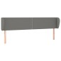 vidaXL Kopfteil mit Ohren Dunkelgrau 183x23x78/88 cm Stoff vidaXL Kopfteil mit Ohren Dunkelgrau 183x23x78/88 cm Stoff