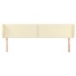 vidaXL Kopfteil mit Ohren Creme 183x23x78/88 cm Kunstleder vidaXL Kopfteil mit Ohren Creme 183x23x78/88 cm Kunstleder