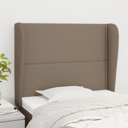 vidaXL Kopfteil mit Ohren Taupe 83x23x118/128 cm Stoff