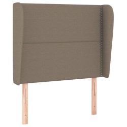 vidaXL Kopfteil mit Ohren Taupe 83x23x118/128 cm Stoff