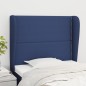 vidaXL Kopfteil mit Ohren Blau 93x23x118/128 cm Stoff vidaXL Kopfteil mit Ohren Blau 93x23x118/128 cm Stoff