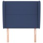 vidaXL Kopfteil mit Ohren Blau 93x23x118/128 cm Stoff vidaXL Kopfteil mit Ohren Blau 93x23x118/128 cm Stoff