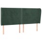 vidaXL Kopfteil mit Ohren Dunkelgrün 163x23x118/128 cm Samt vidaXL Kopfteil mit Ohren Dunkelgrün 163x23x118/128 cm Samt
