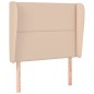 vidaXL Kopfteil mit Ohren Cappuccino-Braun 93x23x118/128 cm Kunstleder