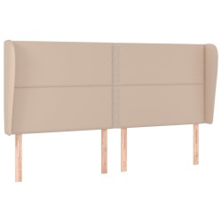 vidaXL Kopfteil mit Ohren Cappuccino-Braun 163x23x118/128cm Kunstleder