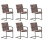 Freischwinger 6 Stk. Braun Echtleder Freischwinger 6 Stk. Braun Echtleder