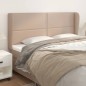 vidaXL Kopfteil mit Ohren Cappuccino-Braun 203x23x118/128cm Kunstleder