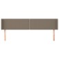 vidaXL Kopfteil mit Ohren Taupe 163x16x78/88 cm Stoff vidaXL Kopfteil mit Ohren Taupe 163x16x78/88 cm Stoff