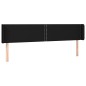 vidaXL Kopfteil mit Ohren Schwarz 183x16x78/88 cm Stoff vidaXL Kopfteil mit Ohren Schwarz 183x16x78/88 cm Stoff