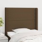 vidaXL Kopfteil mit Ohren Dunkelbraun 83x16x118/128 cm Stoff vidaXL Kopfteil mit Ohren Dunkelbraun 83x16x118/128 cm Stoff