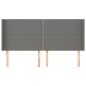 vidaXL Kopfteil mit Ohren Dunkelgrau 183x16x118/128 cm Stoff