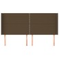 vidaXL Kopfteil mit Ohren Dunkelbraun 183x16x118/128 cm Stoff vidaXL Kopfteil mit Ohren Dunkelbraun 183x16x118/128 cm Stoff