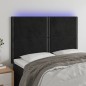 vidaXL LED Kopfteil Schwarz 144x5x118/128 cm Samt vidaXL LED Kopfteil Schwarz 144x5x118/128 cm Samt