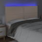 vidaXL LED Kopfteil Cappuccino-Braun 200x5x118/128cm Kunstleder vidaXL LED Kopfteil Cappuccino-Braun 200x5x118/128cm Kunstleder