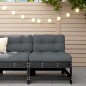 vidaXL Garten-Mittelsofa Schwarz Massivholz Kiefer vidaXL Garten-Mittelsofa Schwarz Massivholz Kiefer