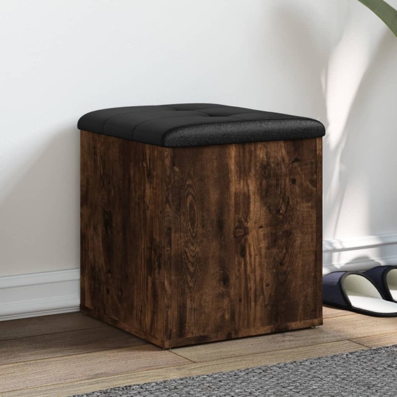 vidaXL Sitzbank mit Stauraum Räuchereiche 42x42x45 cm Holzwerkstoff vidaXL Sitzbank mit Stauraum Räuchereiche 42x42x45 cm Holzwerkstoff