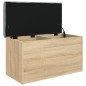 vidaXL Sitzbank mit Stauraum Sonoma-Eiche 82x42x45 cm Holzwerkstoff vidaXL Sitzbank mit Stauraum Sonoma-Eiche 82x42x45 cm Holzwerkstoff