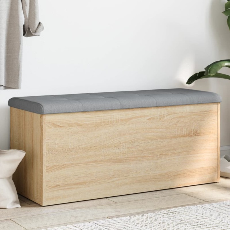 vidaXL Sitzbank mit Stauraum Sonoma-Eiche 102x42x45 cm Holzwerkstoff vidaXL Sitzbank mit Stauraum Sonoma-Eiche 102x42x45 cm Holzwerkstoff