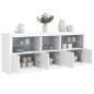 vidaXL Sideboard mit LED-Leuchten Weiß 162x37x67 cm vidaXL Sideboard mit LED-Leuchten Weiß 162x37x67 cm