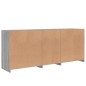 vidaXL Sideboard mit LED-Leuchten Grau Sonoma 162x37x67 cm vidaXL Sideboard mit LED-Leuchten Grau Sonoma 162x37x67 cm