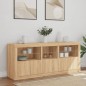 vidaXL Sideboard mit LED-Leuchten Sonoma-Eiche 162x37x67 cm vidaXL Sideboard mit LED-Leuchten Sonoma-Eiche 162x37x67 cm